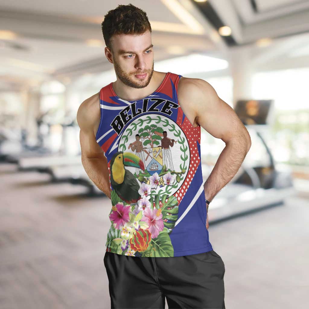 Personalized Belize Toucan Men Tank Top Sub umbra floreo