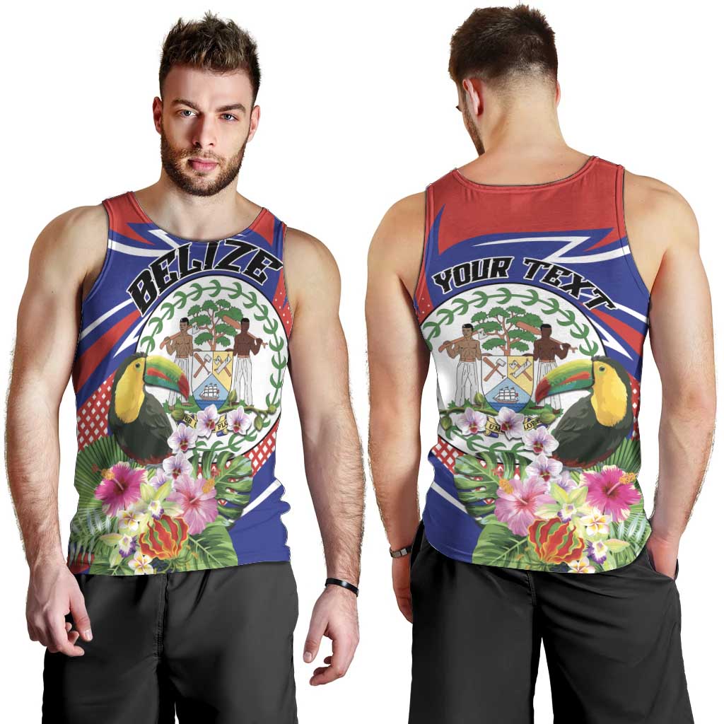 Personalized Belize Toucan Men Tank Top Sub umbra floreo