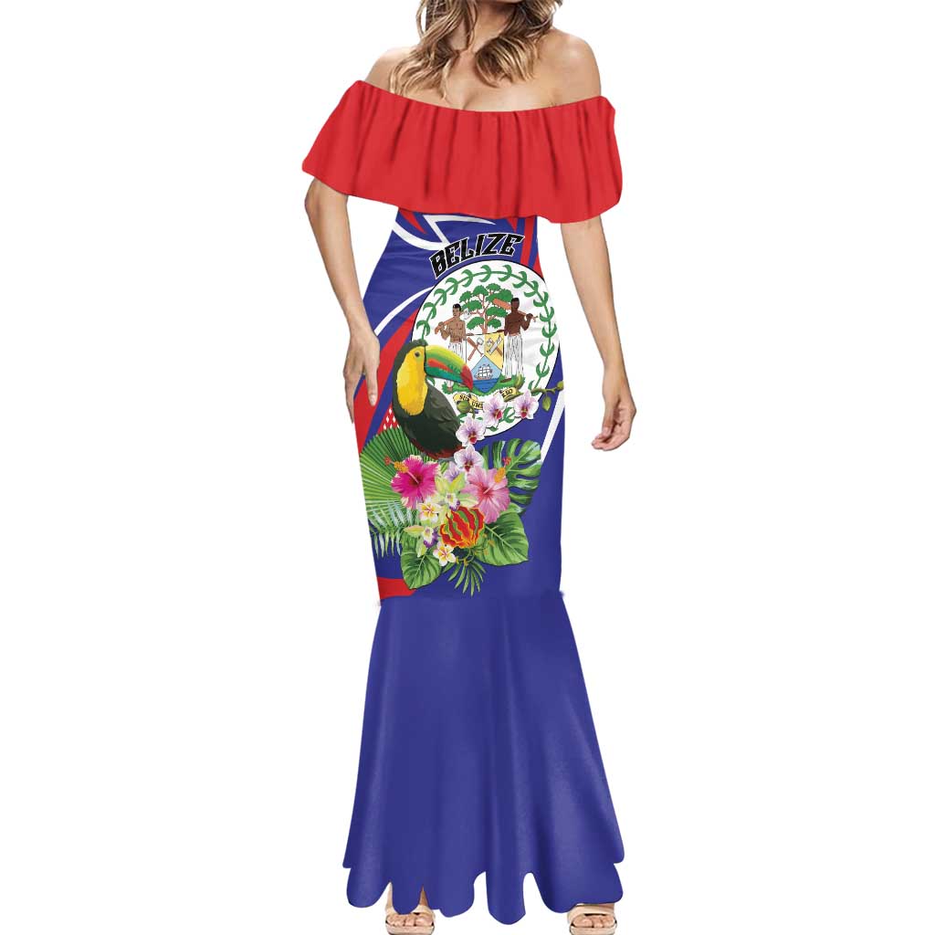 Personalized Belize Toucan Mermaid Dress Sub umbra floreo