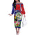 Personalized Belize Toucan Off The Shoulder Long Sleeve Dress Sub umbra floreo