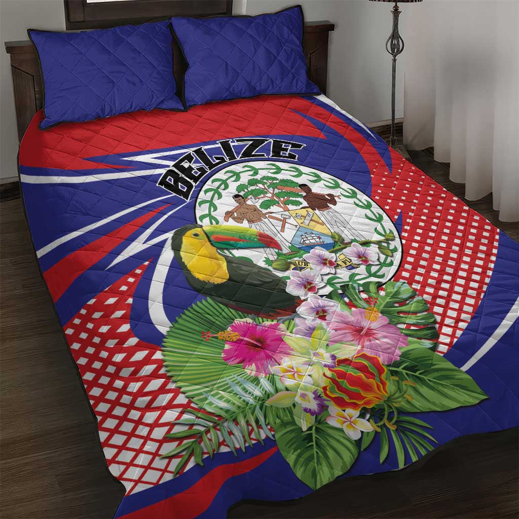 Belize Toucan Quilt Bed Set Sub umbra floreo
