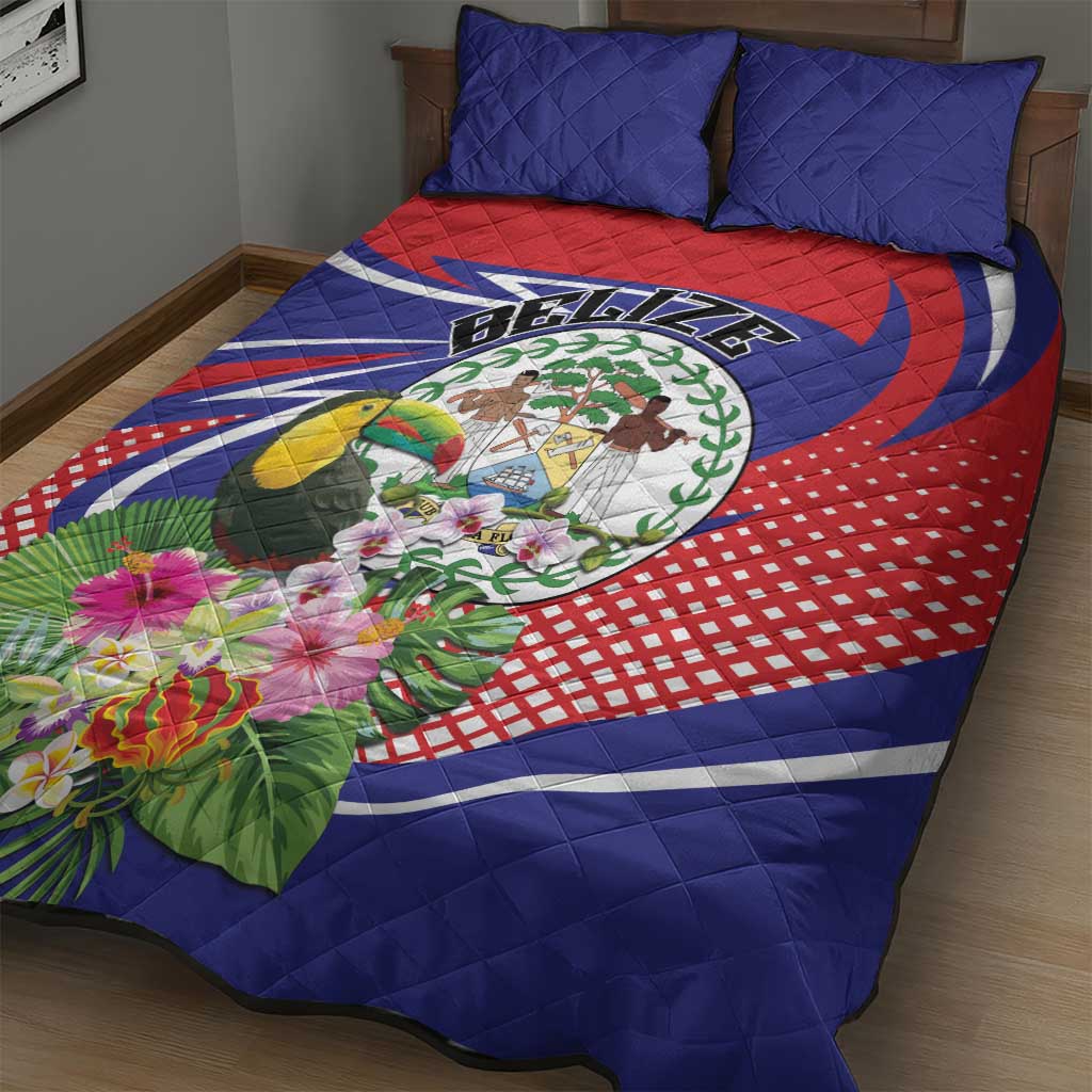 Belize Toucan Quilt Bed Set Sub umbra floreo
