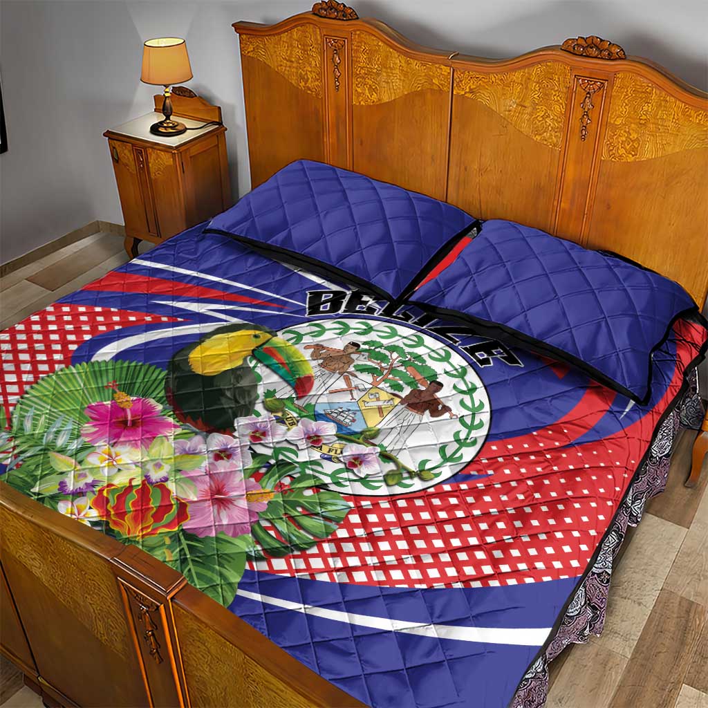 Belize Toucan Quilt Bed Set Sub umbra floreo