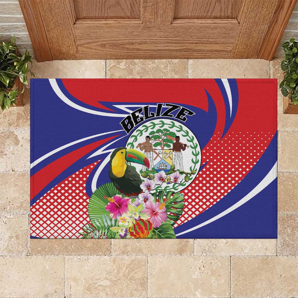 Belize Toucan Rubber Doormat Sub umbra floreo