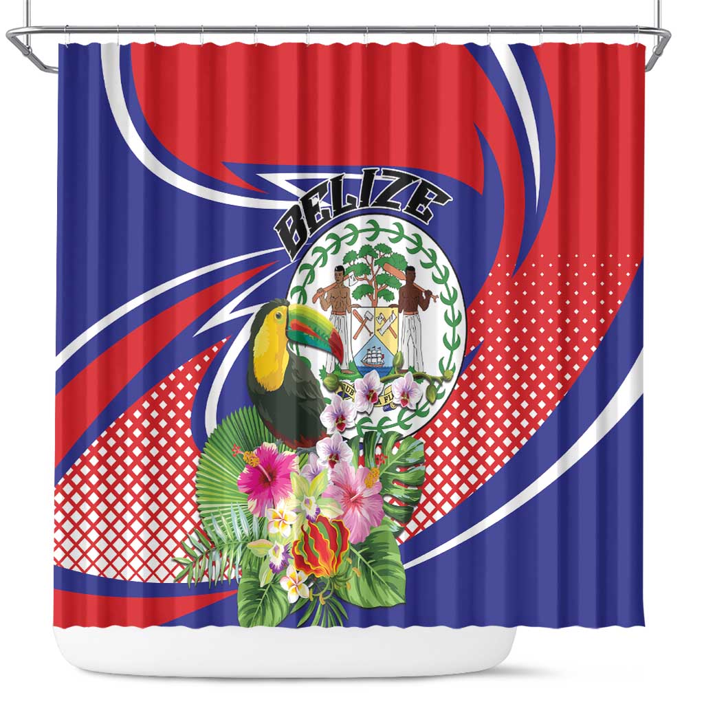Belize Toucan Shower Curtain Sub umbra floreo