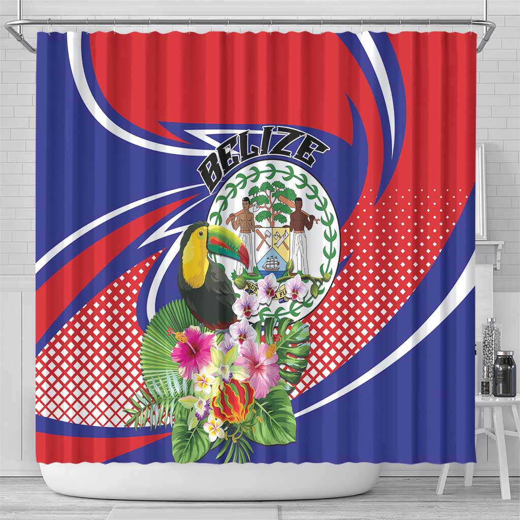 Belize Toucan Shower Curtain Sub umbra floreo