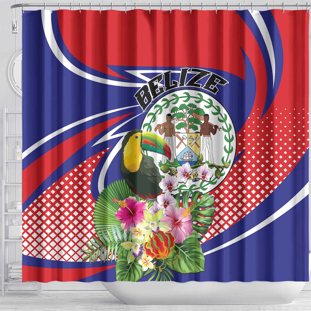 Belize Toucan Shower Curtain Sub umbra floreo