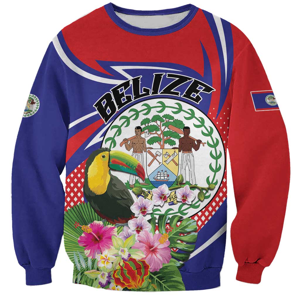 Personalized Belize Toucan Sweatshirt Sub umbra floreo