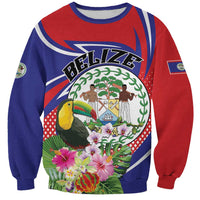 Personalized Belize Toucan Sweatshirt Sub umbra floreo