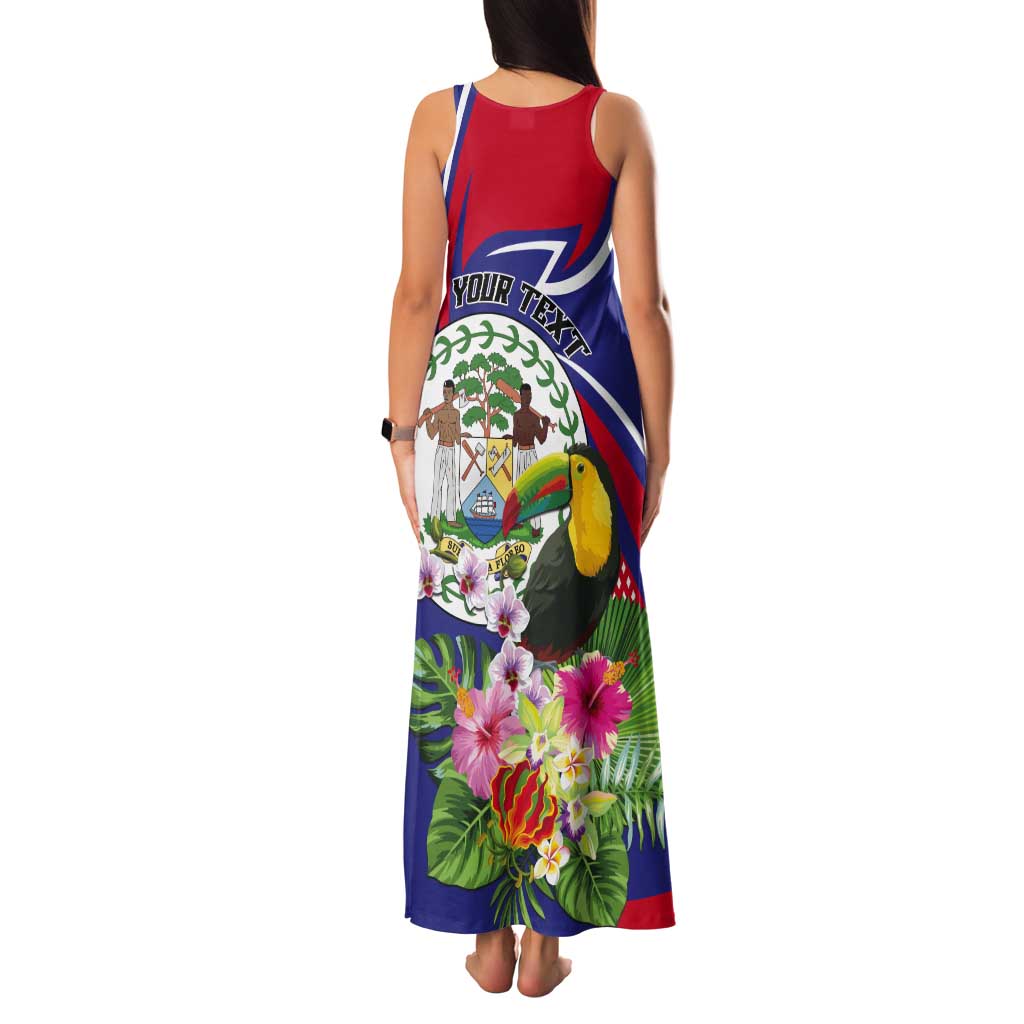 Personalized Belize Toucan Tank Maxi Dress Sub umbra floreo