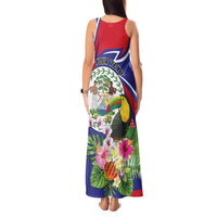 Personalized Belize Toucan Tank Maxi Dress Sub umbra floreo