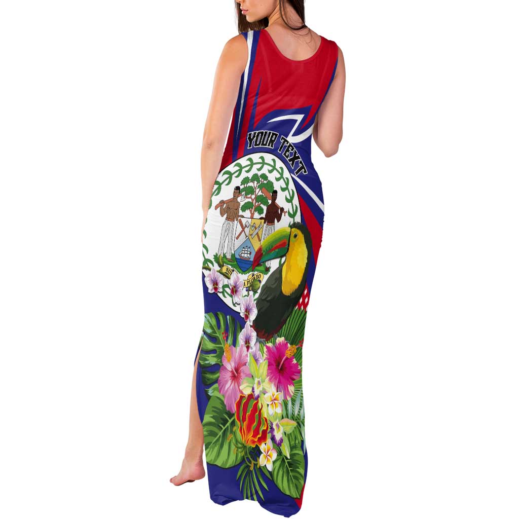 Personalized Belize Toucan Tank Maxi Dress Sub umbra floreo