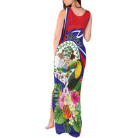 Personalized Belize Toucan Tank Maxi Dress Sub umbra floreo