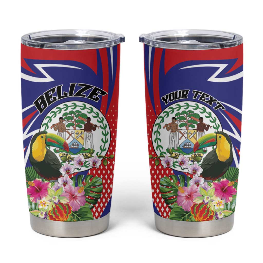 Personalized Belize Toucan Tumbler Cup Sub umbra floreo