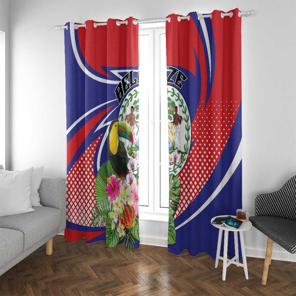 Belize Toucan Window Curtain Sub umbra floreo
