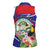 Personalized Belize Toucan Women Sleeveless Polo Shirt Sub umbra floreo