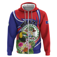 Personalized Belize Toucan Zip Hoodie Sub umbra floreo