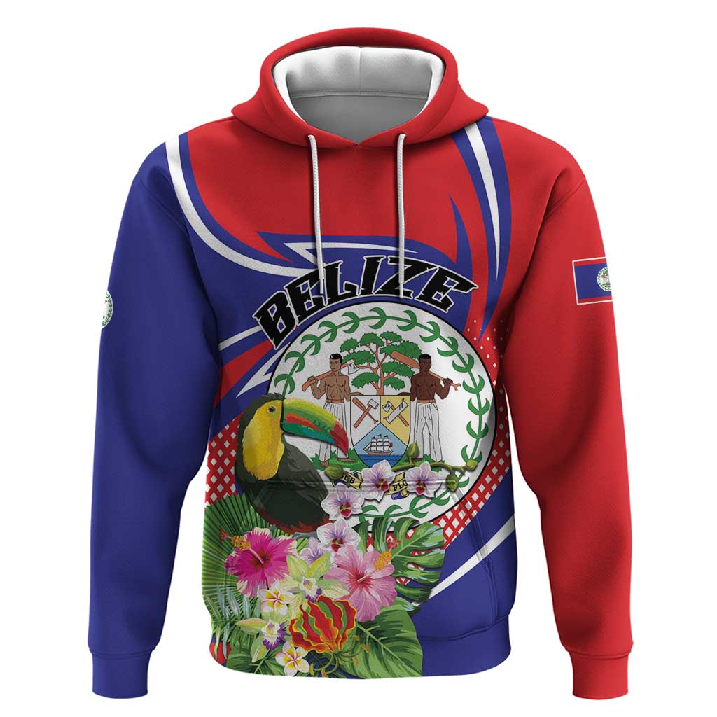 Personalized Belize Toucan Zip Hoodie Sub umbra floreo