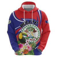 Personalized Belize Toucan Zip Hoodie Sub umbra floreo