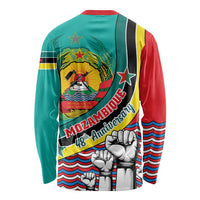 Mozambique Independence Day Long Sleeve Shirt Mozambiki Emblem Happy 48th Anniversary LT01