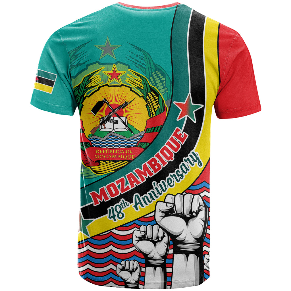 Mozambique Independence Day T Shirt Mozambiki Emblem Happy 48th Anniversary - Wonder Print Shop