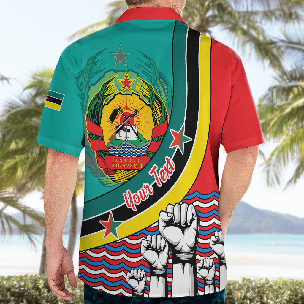 Personalised Mozambique Independence Day Hawaiian Shirt Mozambiki Emblem Happy 48th Anniversary - Wonder Print Shop