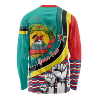 Personalised Mozambique Independence Day Long Sleeve Shirt Mozambiki Emblem Happy 48th Anniversary LT01