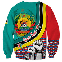 Personalised Mozambique Independence Day Sweatshirt Mozambiki Emblem Happy 48th Anniversary - Wonder Print Shop