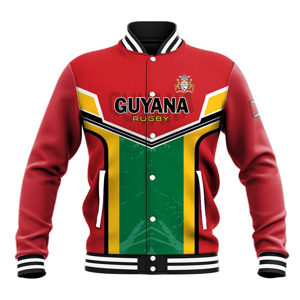 Custom Rugby Guyana Baseball Jacket Guyana Warriors Go Champions - Wonder Print Shop