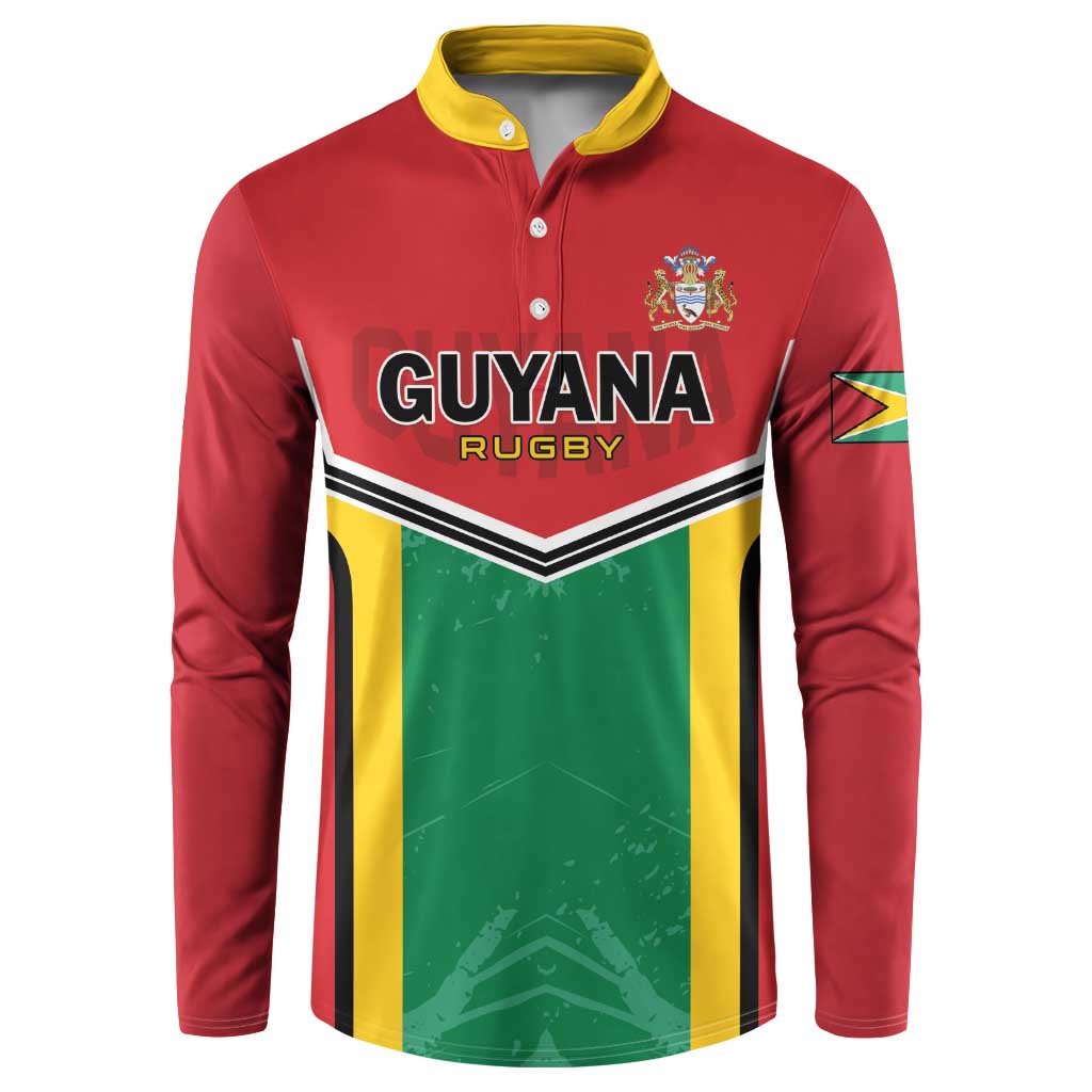 Custom Rugby Guyana Button Sweatshirt Guyana Warriors Go Champions - Wonder Print Shop