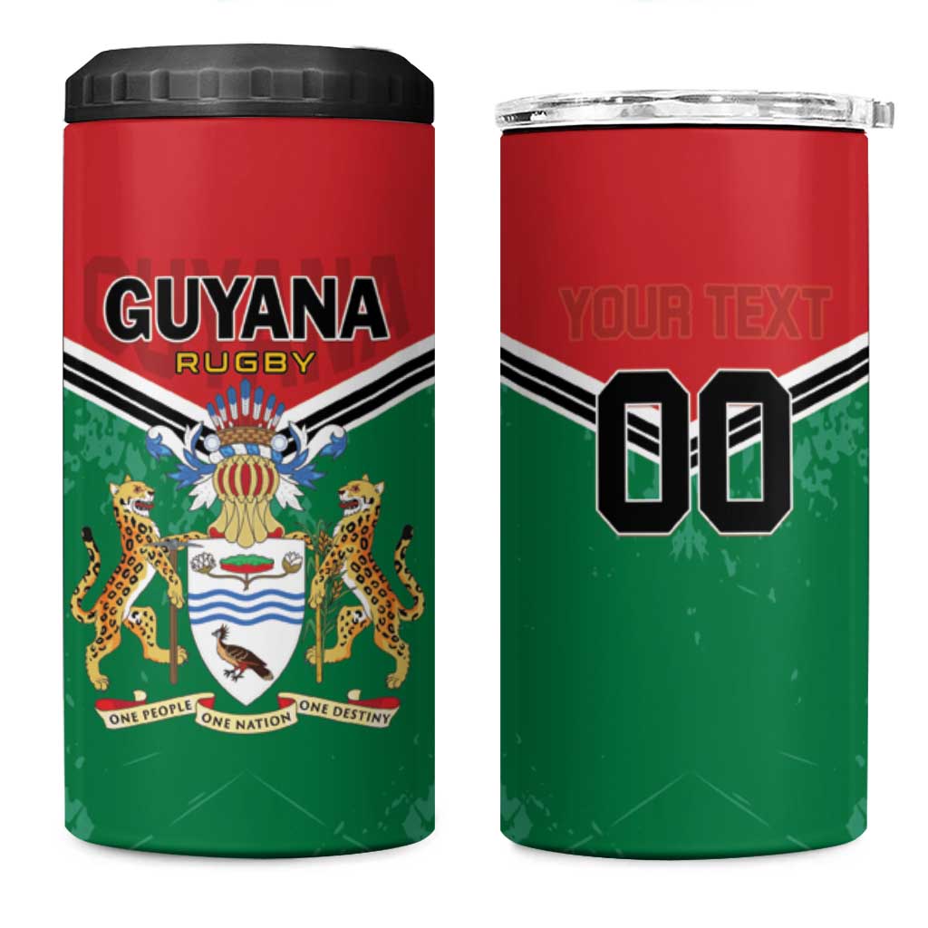 Custom Rugby Guyana 4 in 1 Can Cooler Tumbler Guyana Warriors Go Champions - Wonder Print Shop
