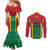 Custom Rugby Guyana Couples Matching Mermaid Dress and Long Sleeve Button Shirt Guyana Warriors Go Champions - Wonder Print Shop