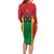 Custom Rugby Guyana Family Matching Long Sleeve Bodycon Dress and Hawaiian Shirt Guyana Warriors Go Champions - Wonder Print Shop