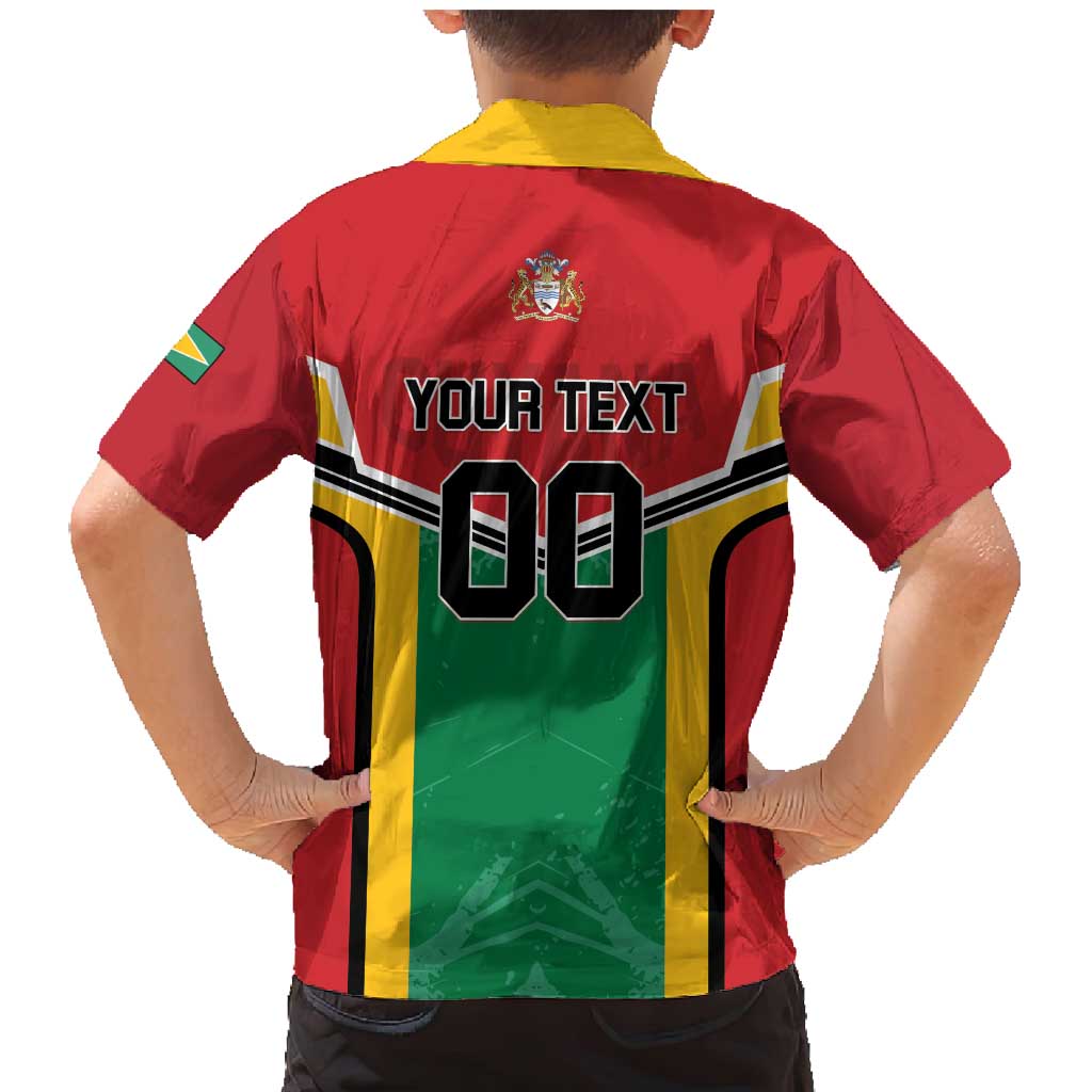 Custom Rugby Guyana Family Matching Mermaid Dress and Hawaiian Shirt Guyana Warriors Go Champions - Wonder Print Shop