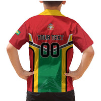 Custom Rugby Guyana Family Matching Mermaid Dress and Hawaiian Shirt Guyana Warriors Go Champions - Wonder Print Shop