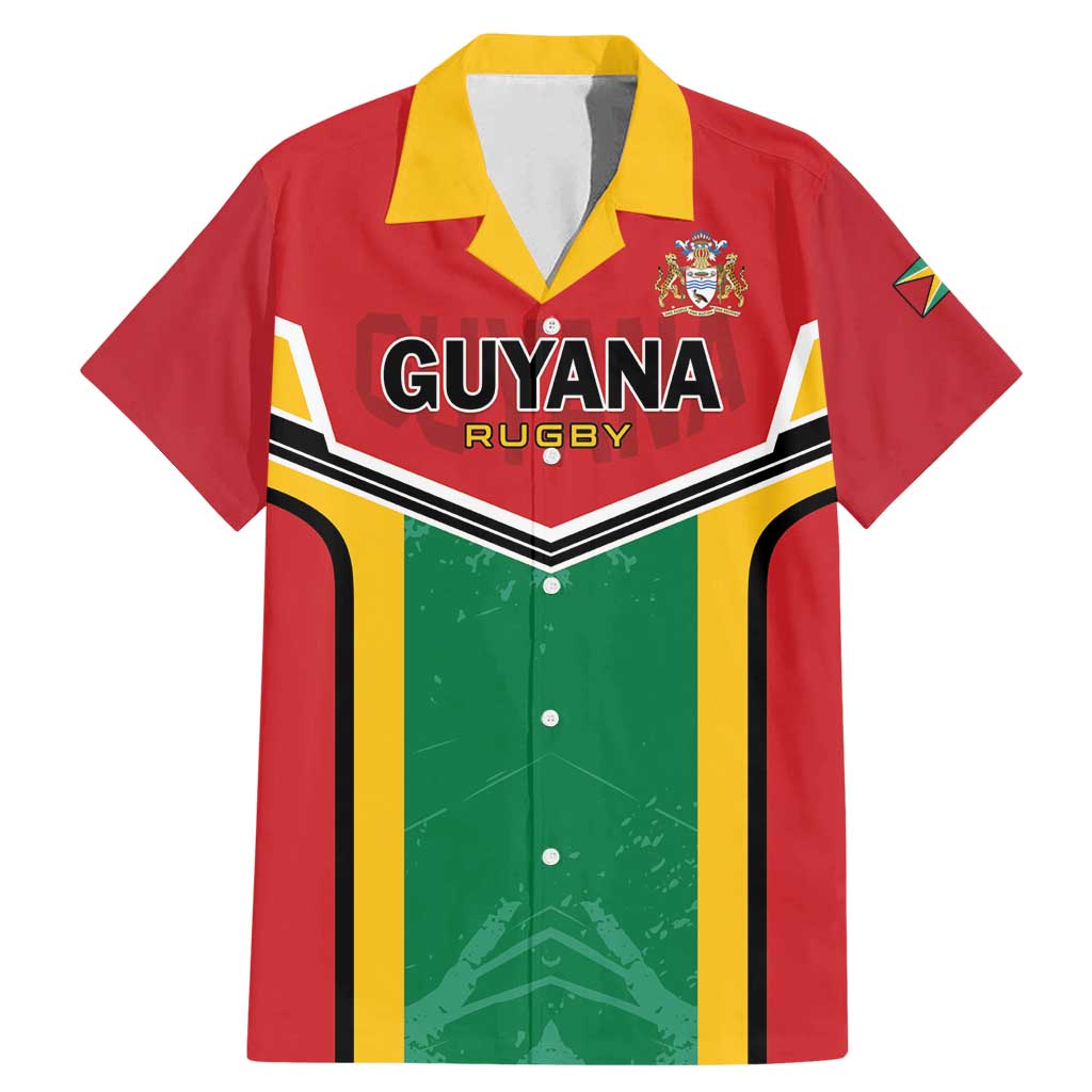 Custom Rugby Guyana Family Matching Mermaid Dress and Hawaiian Shirt Guyana Warriors Go Champions - Wonder Print Shop