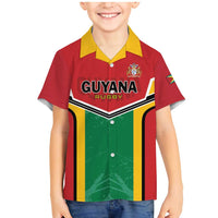 Custom Rugby Guyana Family Matching Mermaid Dress and Hawaiian Shirt Guyana Warriors Go Champions - Wonder Print Shop