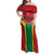 Custom Rugby Guyana Family Matching Off Shoulder Maxi Dress and Hawaiian Shirt Guyana Warriors Go Champions - Wonder Print Shop