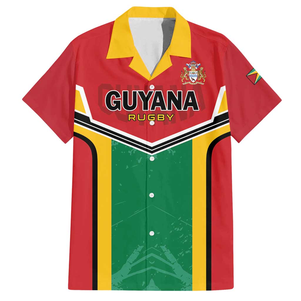 Custom Rugby Guyana Family Matching Summer Maxi Dress and Hawaiian Shirt Guyana Warriors Go Champions - Wonder Print Shop