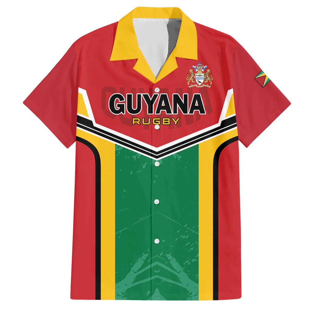 Custom Rugby Guyana Hawaiian Shirt Guyana Warriors Go Champions - Wonder Print Shop