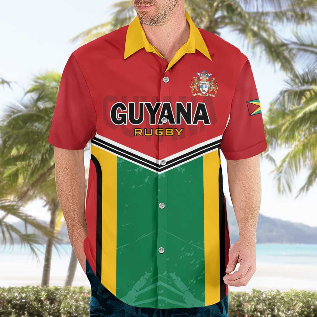 Custom Rugby Guyana Hawaiian Shirt Guyana Warriors Go Champions - Wonder Print Shop