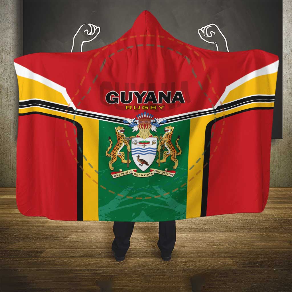 Rugby Guyana Hooded Blanket Guyana Warriors Go Champions - Wonder Print Shop