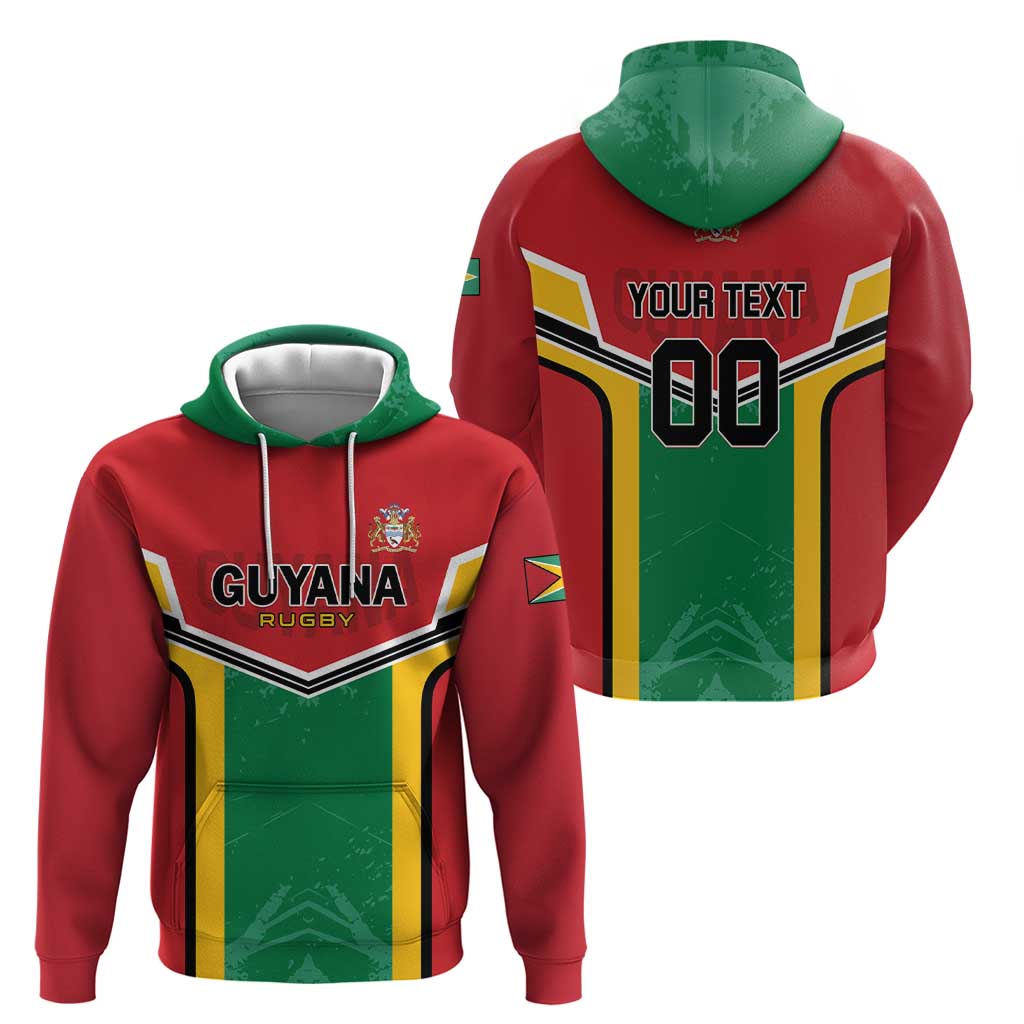Custom Rugby Guyana Hoodie Guyana Warriors Go Champions - Wonder Print Shop