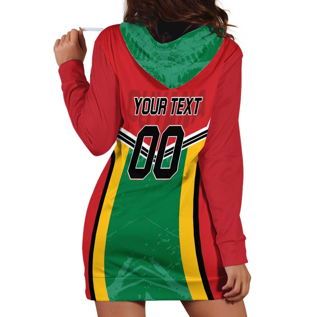 Custom Rugby Guyana Hoodie Dress Guyana Warriors Go Champions - Wonder Print Shop