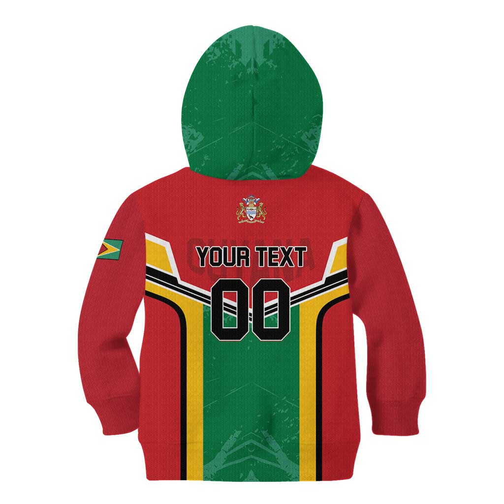Custom Rugby Guyana Kid Hoodie Guyana Warriors Go Champions - Wonder Print Shop