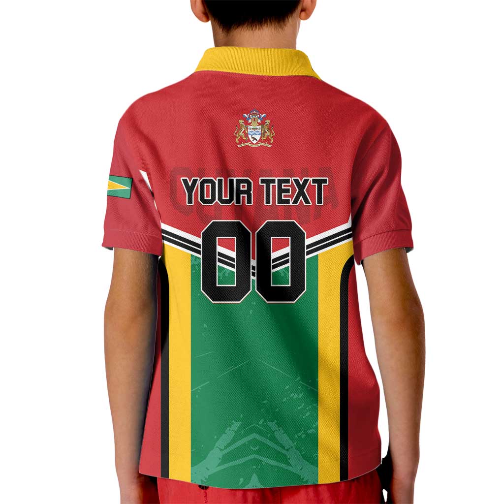 Custom Rugby Guyana Kid Polo Shirt Guyana Warriors Go Champions - Wonder Print Shop