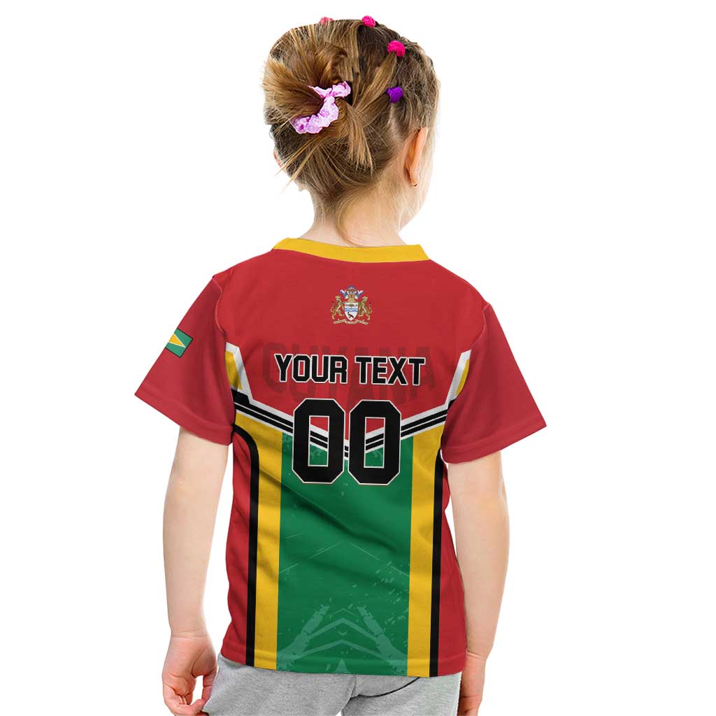 Custom Rugby Guyana Kid T Shirt Guyana Warriors Go Champions - Wonder Print Shop