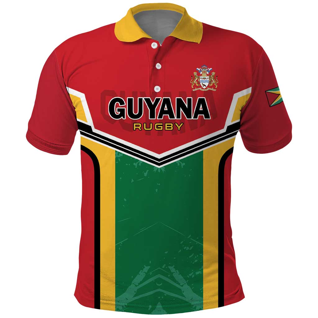 Custom Rugby Guyana Polo Shirt Guyana Warriors Go Champions - Wonder Print Shop