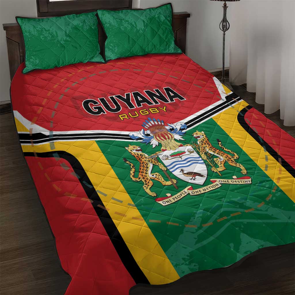 Rugby Guyana Quilt Bed Set Guyana Warriors Go Champions - Wonder Print Shop