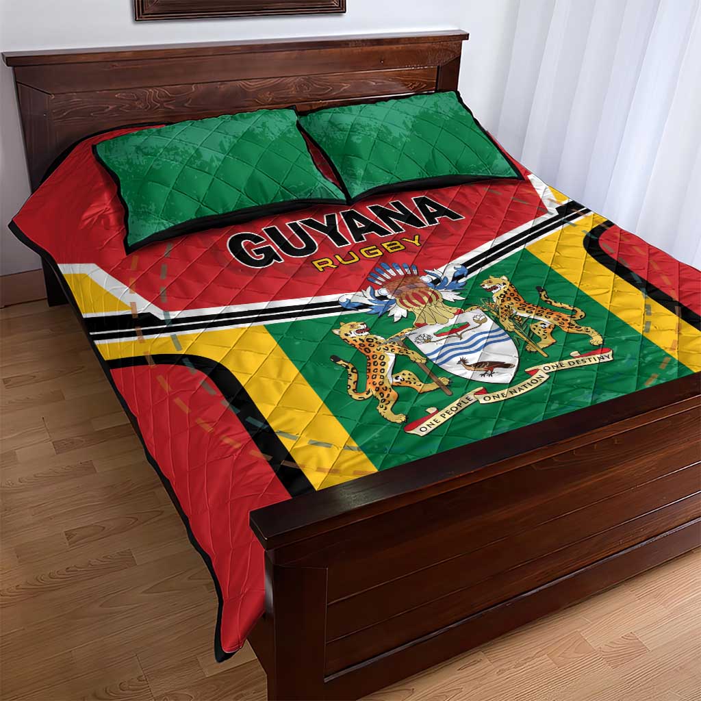 Rugby Guyana Quilt Bed Set Guyana Warriors Go Champions - Wonder Print Shop